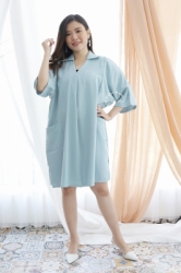 YEONG DRESS Baju Hamil Menyusui Basic Dress Casual V Neck Kantong Kekinian Modis Modern   DRO 1031 7  large